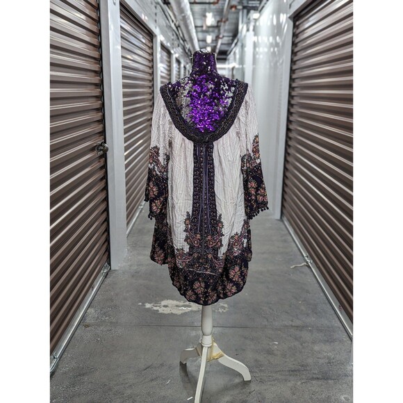 Xhilaration Plus Size 3X oversized off shoulder flowy boho mini dress - Picture 2 of 9